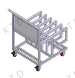 Flexible stainless steel industrial mobile cart | Multi-process universal corrosion-resistant material transportation tool