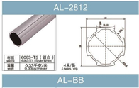 एल्युमिनियम डोवेटेल ट्यूब डायमीटर 28mm, ट्यूब वॉल थिकनेस 1.2mm फ्लैट सिल्वर व्हाइट AL-2812