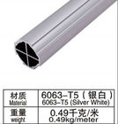 AL-V 6063-T5 28 मिमी लॉजिस्टिक उपकरण एल्यूमीनियम पाइप